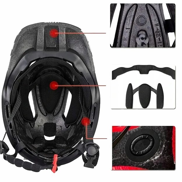 Rockbros TT-32SBPP-M children' s bicycle helmet with removable chinbar, size M - purple-pink 2