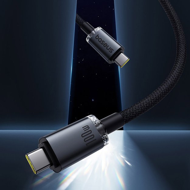 Baseus Crystal Shine CB000089 USB-C / USB-C USB3.2 cable 100W 20Gbps 1.5m - black 10