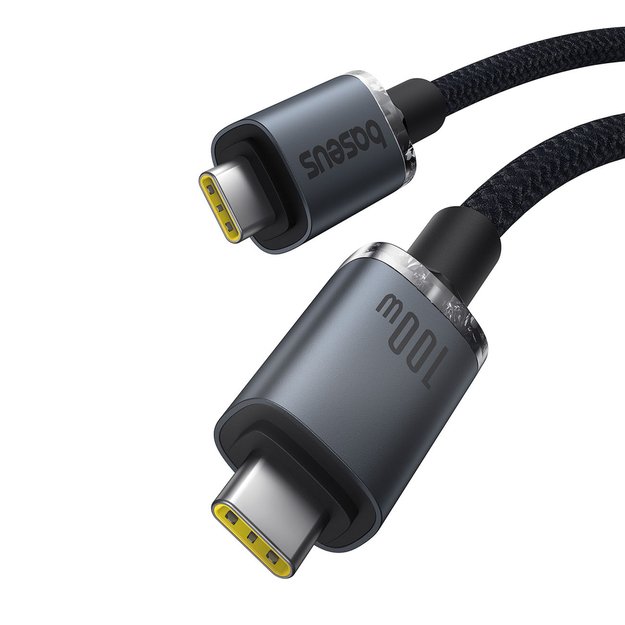 Baseus Crystal Shine CB000089 USB-C / USB-C USB3.2 cable 100W 20Gbps 1.5m - black 3