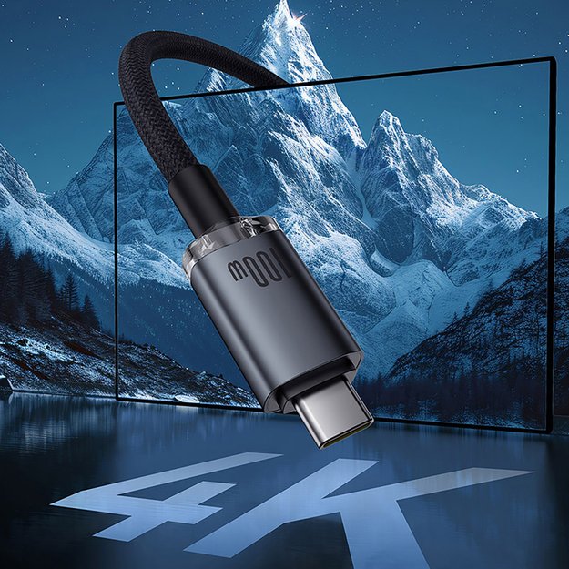 Baseus Crystal Shine CB000089 USB-C / USB-C USB3.2 cable 100W 20Gbps 1.5m - black 9