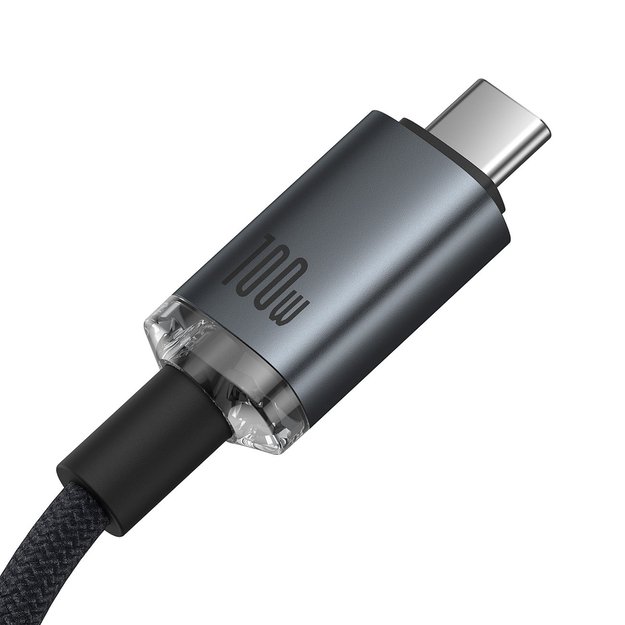 Baseus Crystal Shine CB000089 USB-C / USB-C USB3.2 cable 100W 20Gbps 1.5m - black 2