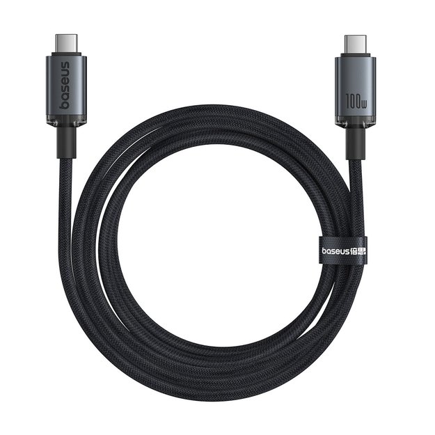 Baseus Crystal Shine CB000089 USB-C / USB-C USB3.2 cable 100W 20Gbps 1.5m - black 1