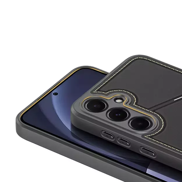 Dux Ducis Rafi II Case for Samsung Galaxy S25 with Stand and Wallet - Black 1