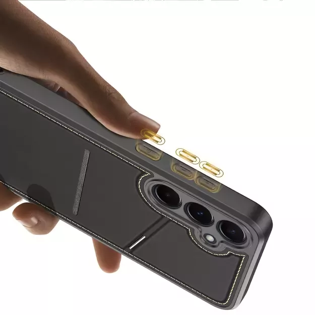 Dux Ducis Rafi II Case for Samsung Galaxy S25 with Stand and Wallet - Black 5