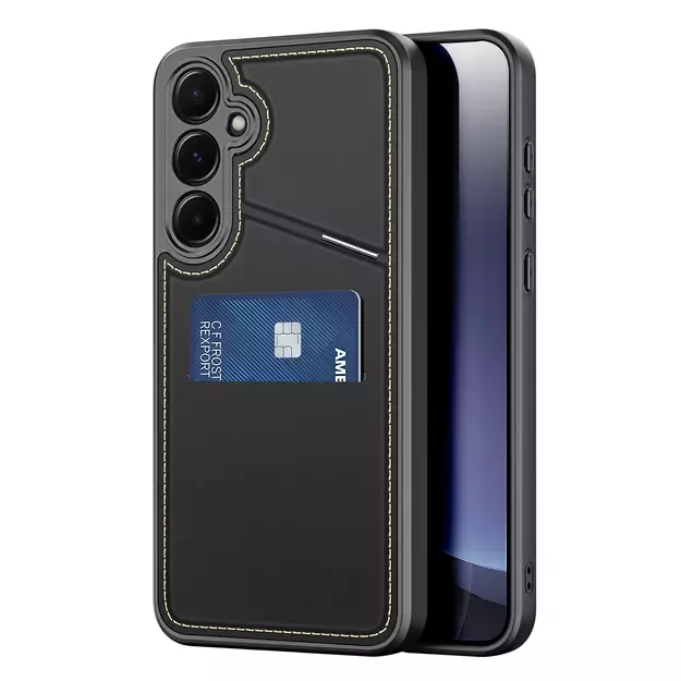 Dux Ducis Rafi II Case for Samsung Galaxy S25 with Stand and Wallet - Black 12