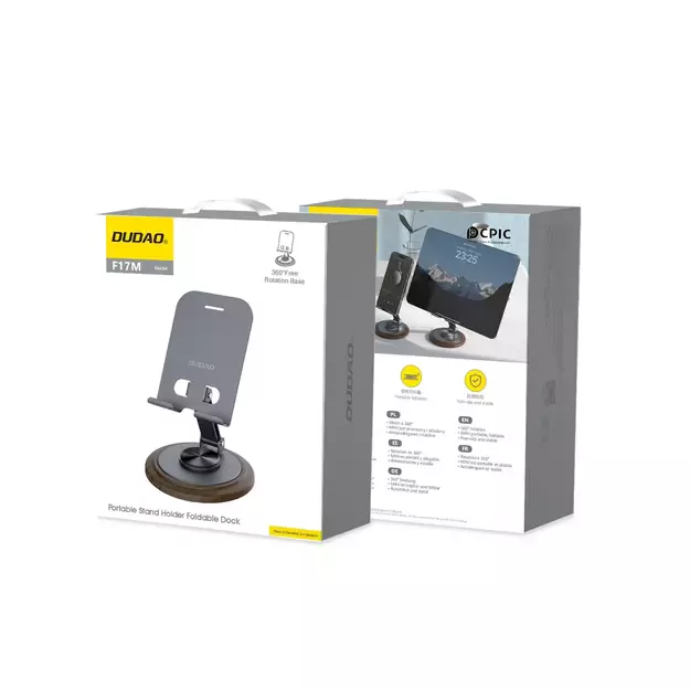 Dudao F17M 360° metal phone stand - gray 1