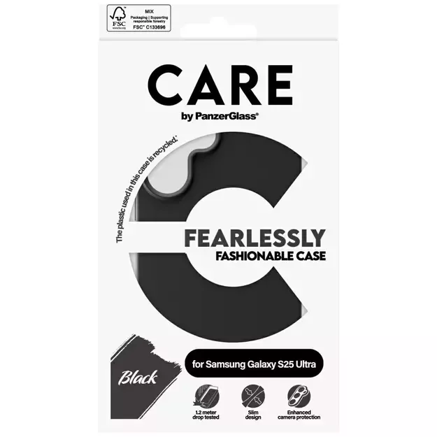 CARE by PanzerGlass Fashion Case for Samsung Galaxy S25 Ultra - Black 6