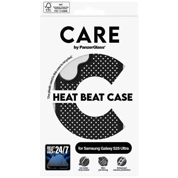 CARE by PanzerGlass Feature Heat Beat Case for Samsung Galaxy S25 Ultra - Black 6