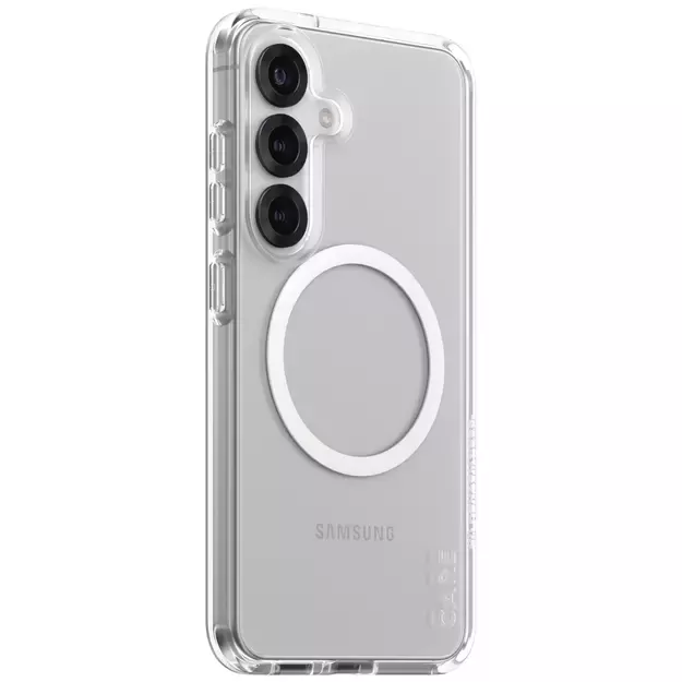 CARE by PanzerGlass Flagship Urban Combat White QI Case for Samsung Galaxy S25 - Transparent 1