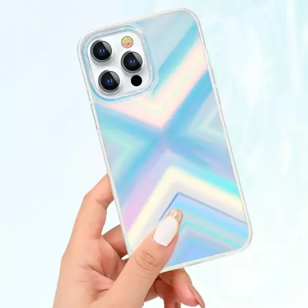 Kingxbar Streamer Series luxury elegant phone case for iPhone 13 Pro blue (Triangle) 1
