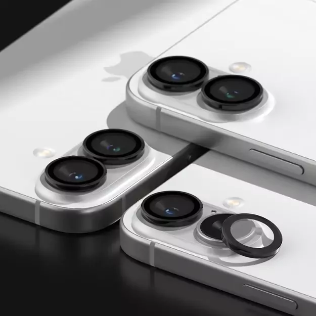 Ringke Camera Frame Protector 2-pack for iPhone 16 / 16 Plus - Black 12