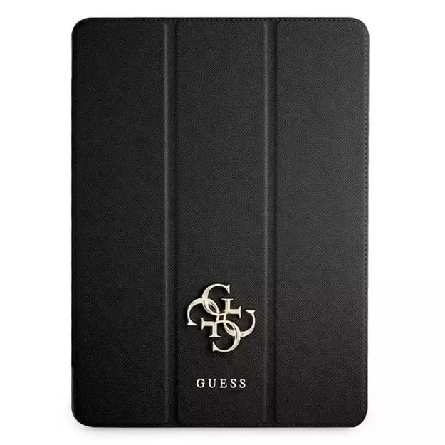 Guess Saffiano Collection case for iPad 12.9&quot  2021 Book Cover - black