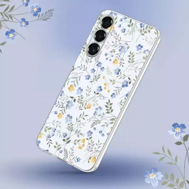 Tech-Protect FlexAir Case for Samsung Galaxy S25 - Daisies with Leaves 3
