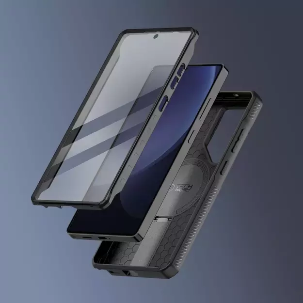 Tech-Protect Kevlar MagSafe+ Case for Samsung Galaxy S25 Ultra - Black 6