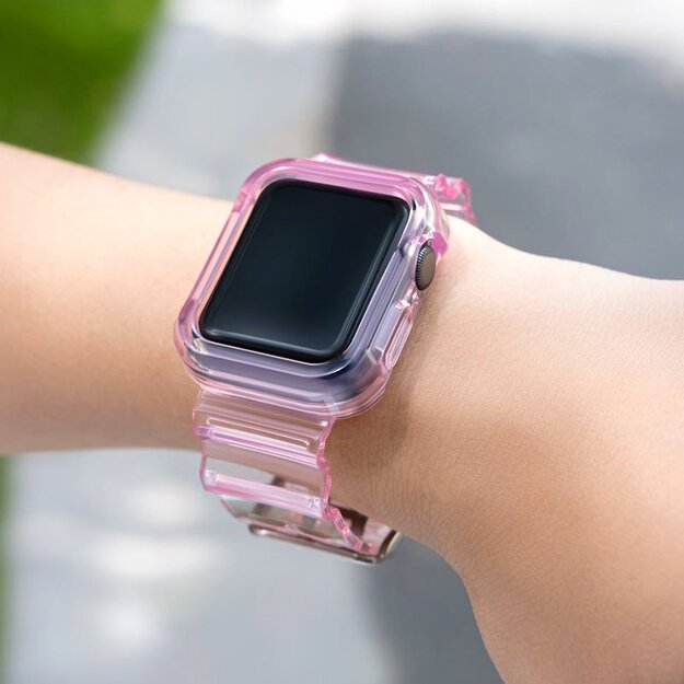 Silicone Band Strap Bracelet Case Strap Light Set for Apple Watch 42mm - Red 2