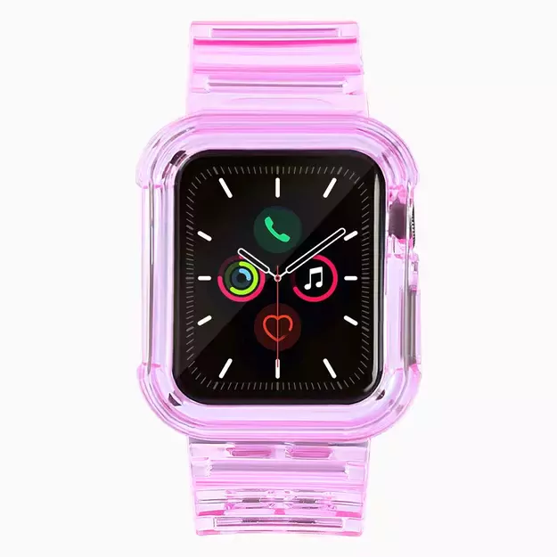 Silicone Band Strap Bracelet Case Strap Light Set for Apple Watch 42mm - Red 12