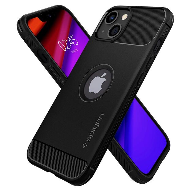 Spigen Rugged Armor iPhone 13 Case - Matte Black 7
