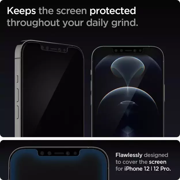 Spigen Glas.tR EZ Fit Tempered Glass for iPhone 12 / iPhone 12 Pro - 2 pcs. 3