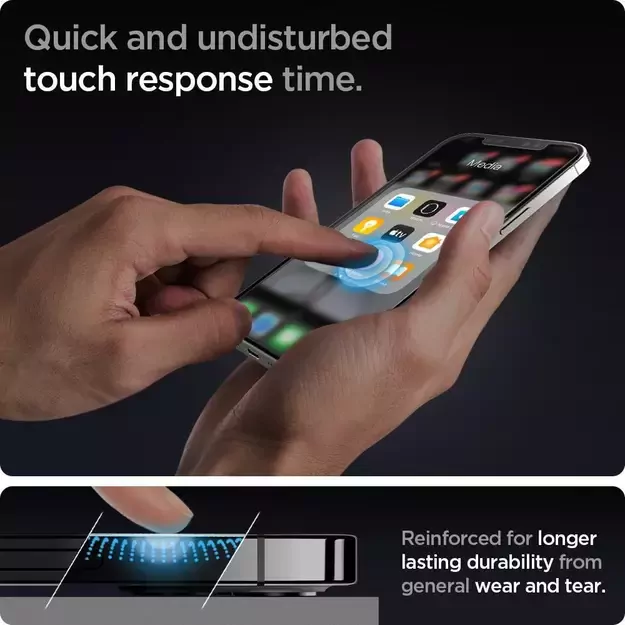 Spigen Glas.tR EZ Fit Tempered Glass for iPhone 12 / iPhone 12 Pro - 2 pcs. 4