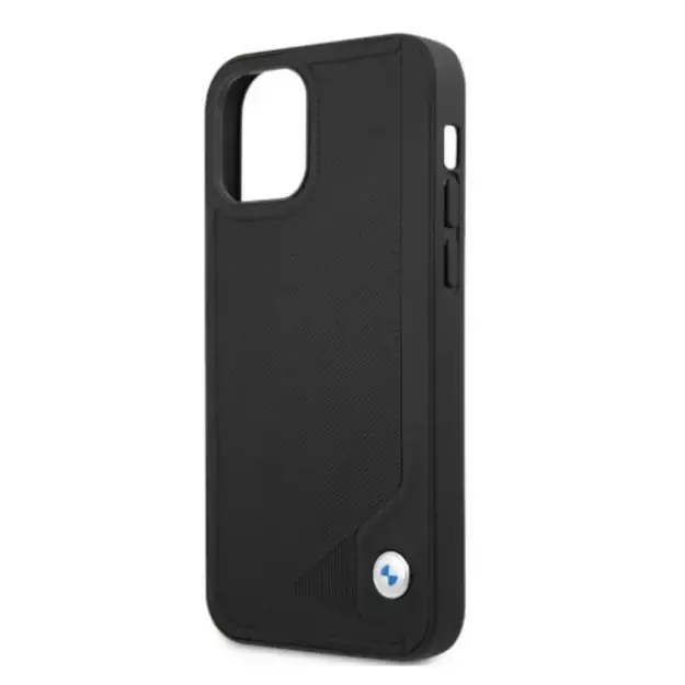 Etui BMW BMHCP12MRCDPK iPhone 12/12 Pro 6,1  czarny/black hardcase Leather Deboss 12