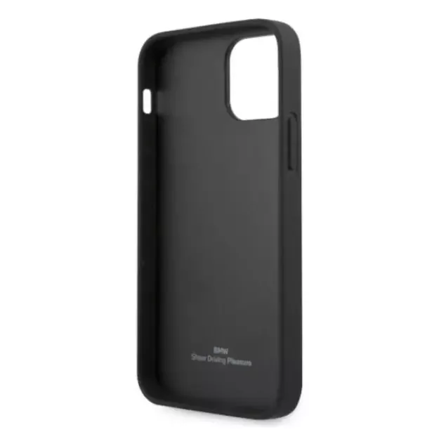 Etui BMW BMHCP12MRCDPK iPhone 12/12 Pro 6,1  czarny/black hardcase Leather Deboss 13