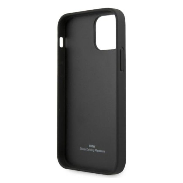 Etui BMW BMHCP12MRCDPK iPhone 12/12 Pro 6,1  czarny/black hardcase Leather Deboss 6