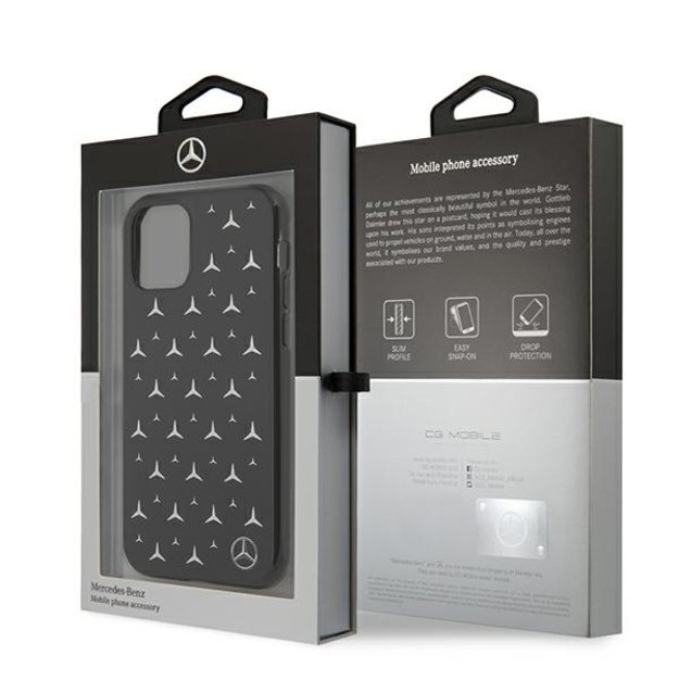 Mercedes MEHCN61ESPBK iPhone 11 6,1  / Xr czarny/black hardcase Silver Stars Pattern 6