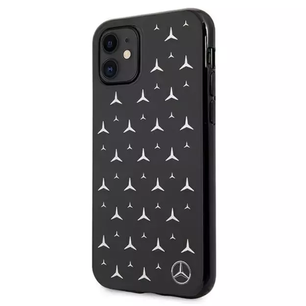 Mercedes MEHCN61ESPBK iPhone 11 6,1  / Xr czarny/black hardcase Silver Stars Pattern 7