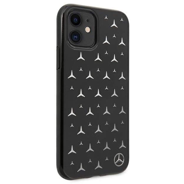 Mercedes MEHCN61ESPBK iPhone 11 6,1  / Xr czarny/black hardcase Silver Stars Pattern 4