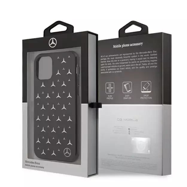Mercedes MEHCN61ESPBK iPhone 11 6,1  / Xr czarny/black hardcase Silver Stars Pattern 12