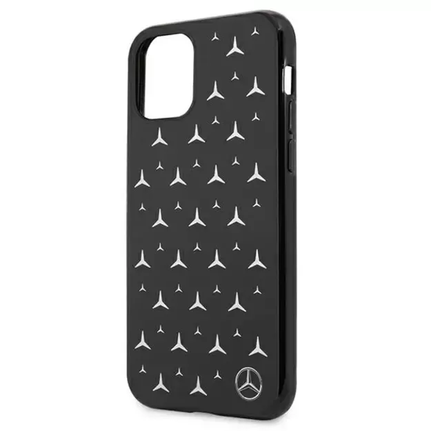 Mercedes MEHCN61ESPBK iPhone 11 6,1  / Xr czarny/black hardcase Silver Stars Pattern 8