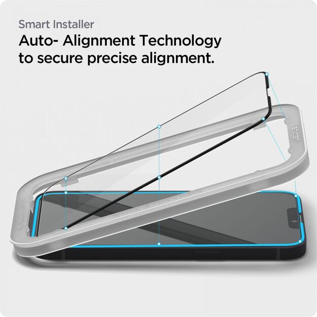 Spigen ALM Glass FC Tempered Glass for iPhone 13 / 13 Pro / 14 / 16e - Black 2 pcs. 4