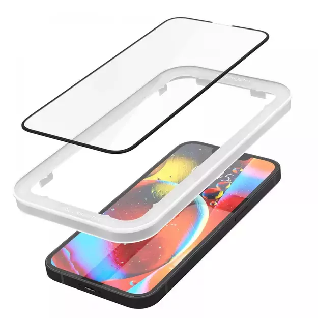 Spigen ALM Glass FC Tempered Glass for iPhone 13 / 13 Pro / 14 / 16e - Black 2 pcs. 10
