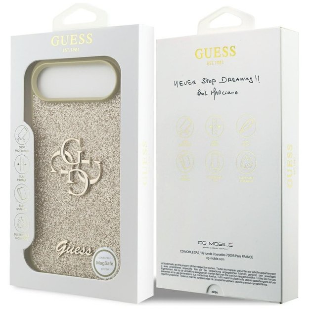 Guess Fixed Glitter Big 4G case for iPhone Air - gold 7