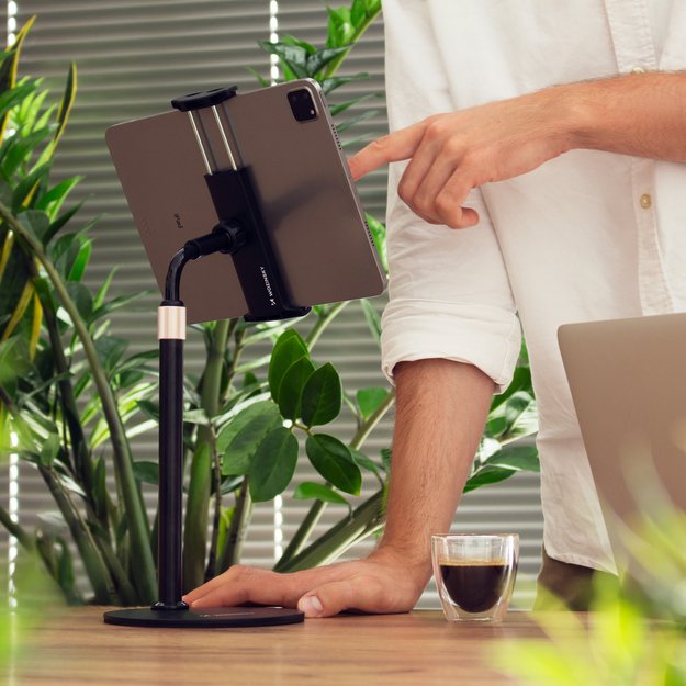 [RETURNED ITEM] Wozinsky stand for tablet and phone on the desk black (WTHBK4) 18