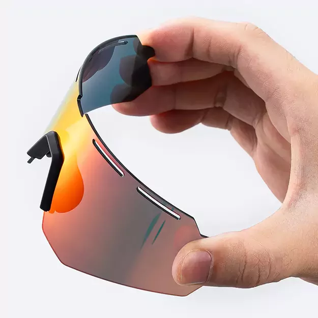 Rockbros Polarized Cycling Glasses with UV Protection and Corrective Insert - Gray 8