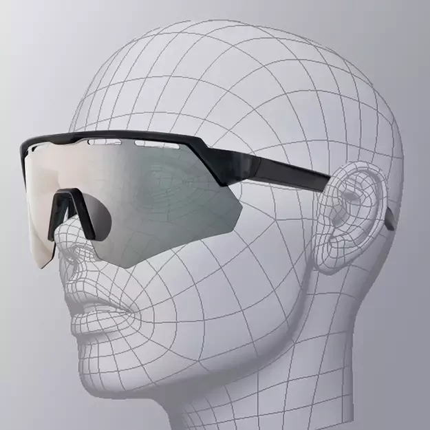 Rockbros Polarized Cycling Glasses with UV Protection and Corrective Insert - Gray 11