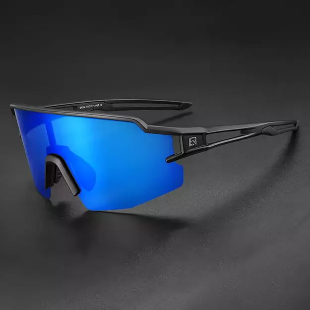 Rockbros Polarized Cycling Glasses with UV Protection and Corrective Insert Blue Lenses - Black 8