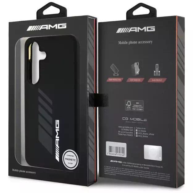 AMG Oversize Rhombs MagSafe Case for Samsung Galaxy S25 - Black 4