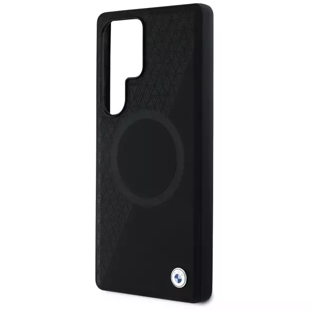 BMW Leather Half Textured MagSafe Case for Samsung Galaxy S25 Ultra - Black 10