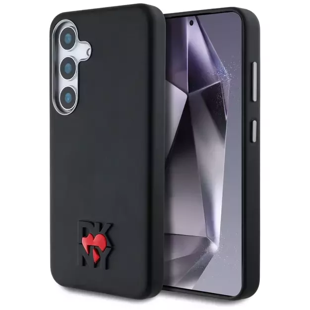 DKNY Leather Heart of NY Case for Samsung Galaxy S25 - Black