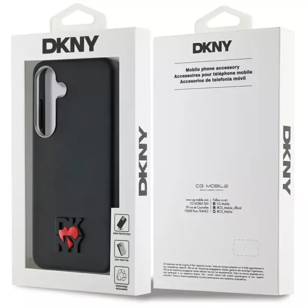 DKNY Leather Heart of NY Case for Samsung Galaxy S25 - Black 10