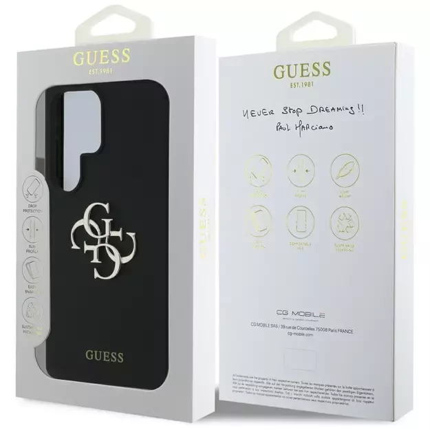 Guess Silicone Big 4G Logo Bottom Script case for Samsung Galaxy S25 Ultra - black 7