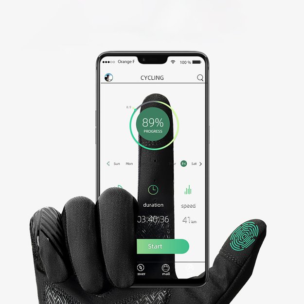 Rockbros cycling gloves spring/summer/autumn, full, size: M - black 1