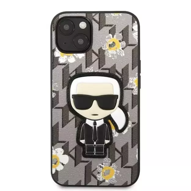 Karl Lagerfeld KLHCP13MPMNFIK1 iPhone 13 6.1  grey/grey Flower Ikonik Karl 2