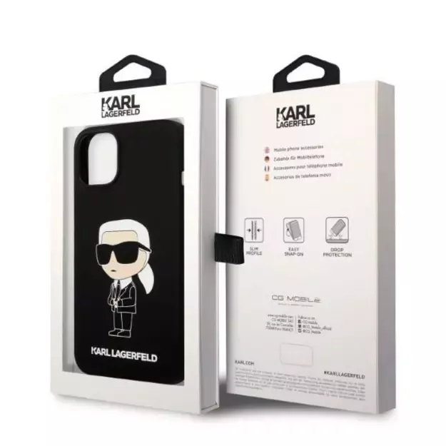 Karl Lagerfeld Silicone Ikonik case for iPhone 14 Plus - black 7