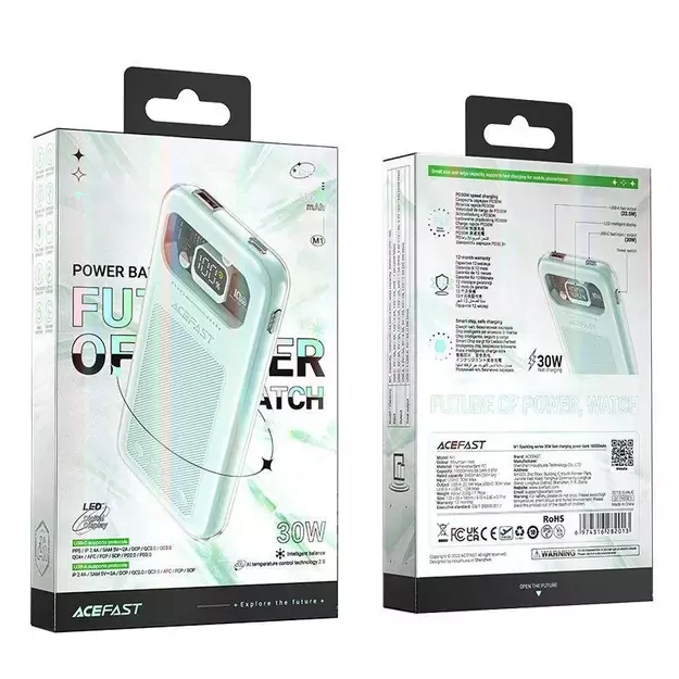 Acefast powerbank 10000mAh Sparkling Series fast charging 30W green (M1) 2