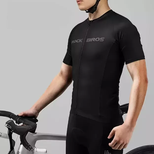 Rockbros 15120002005 Cycling Jersey with Short Sleeves XXL - Black 5