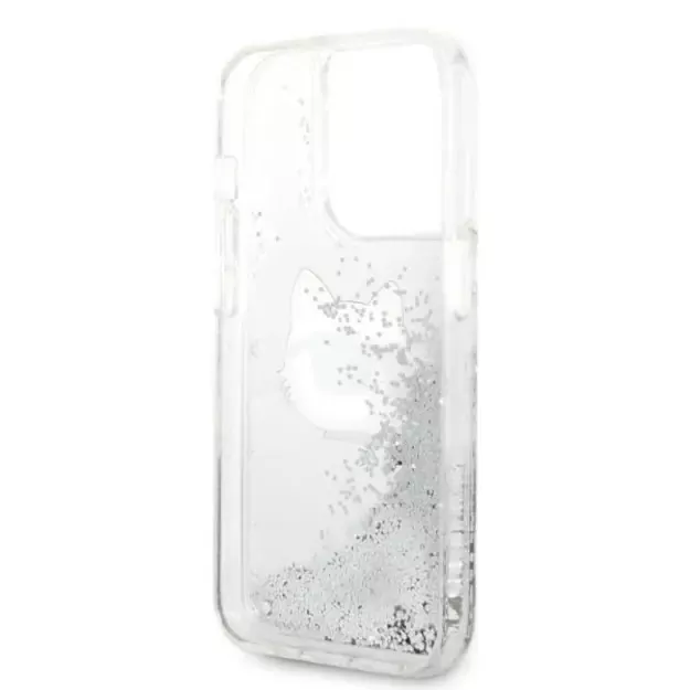 Karl Lagerfeld KLHCP14LLNHCCS iPhone 14 Pro 6.1&quot  silver/silver hardcase Glitter Choupette Head 6