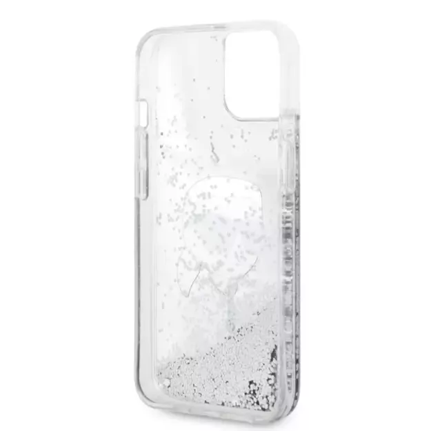 Karl Lagerfeld KLHCP14MLNKHCH iPhone 14 Plus 6.7&quot  silver/silver hardcase Glitter Karl Head 5